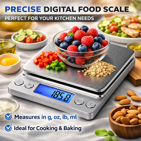 Digital Food Scale For Meal Prep - 0.1G Precision