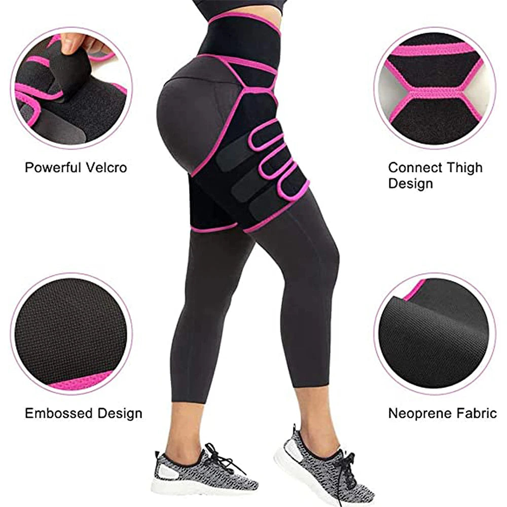Waist Trainer For Women,3 In 1 Waist Thigh Trimmer And Weight Loss For Workout,Body Shaper Weight Loss Butt Lifter Waist Trainer