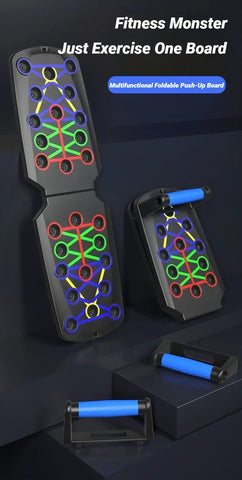 Portable Multifunctional Push-Up Board Set With Handles Foldable Fitness Equipment For Chest Abdomen Arms And Back Training