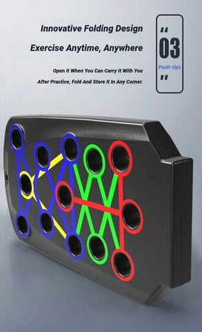 Portable Multifunctional Push-Up Board Set With Handles Foldable Fitness Equipment For Chest Abdomen Arms And Back Training