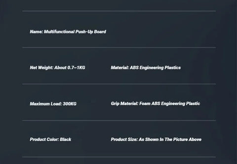 Portable Multifunctional Push-Up Board Set With Handles Foldable Fitness Equipment For Chest Abdomen Arms And Back Training