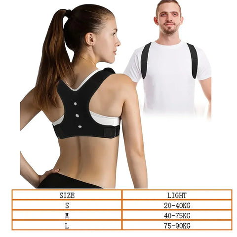Posture Corrector For Men & Women - Adjustable Back Support
